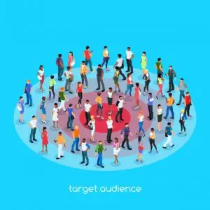 - brandyoucreative uk Isometric social concept. Target audience.